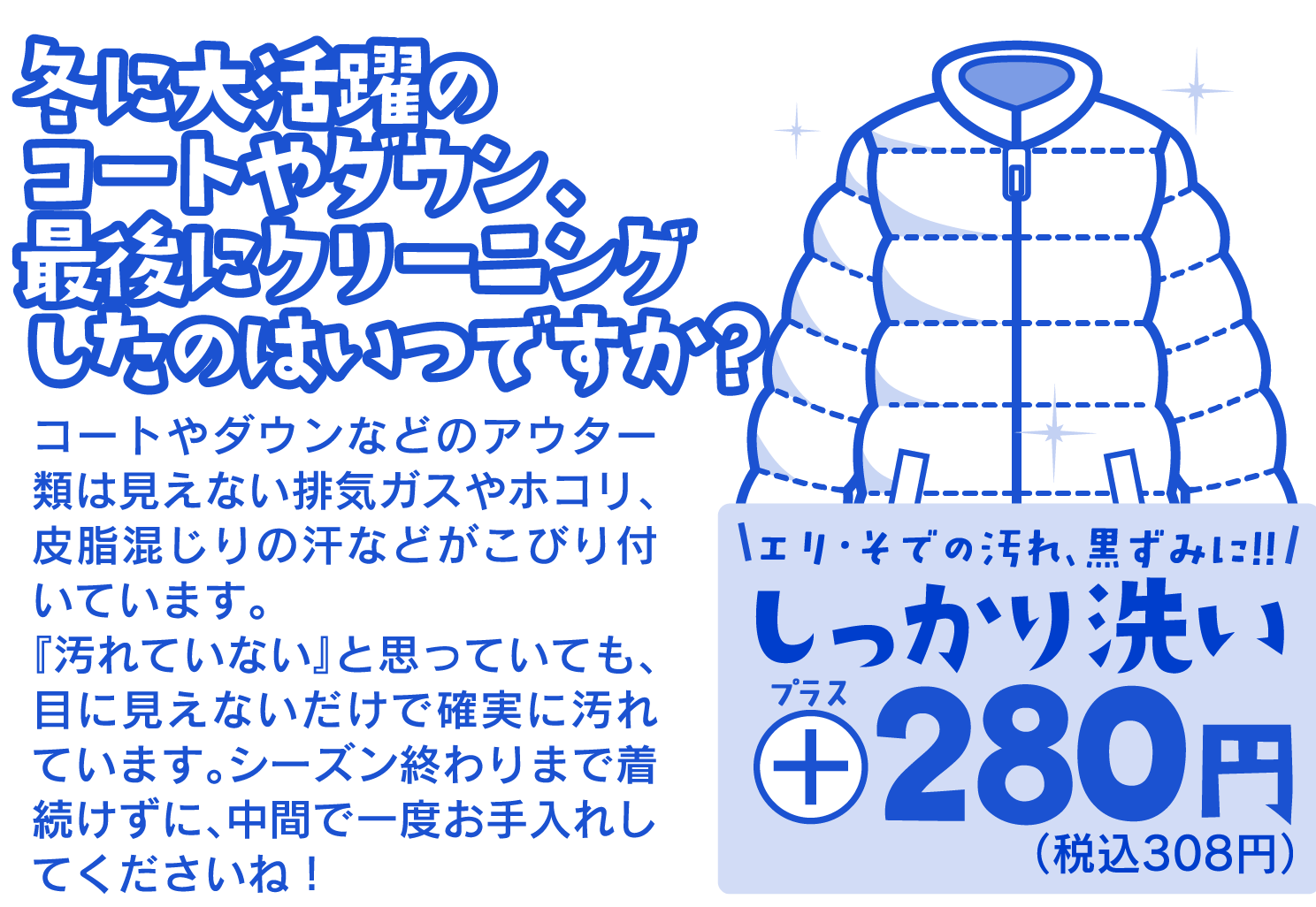 しっかり洗いプラス280円